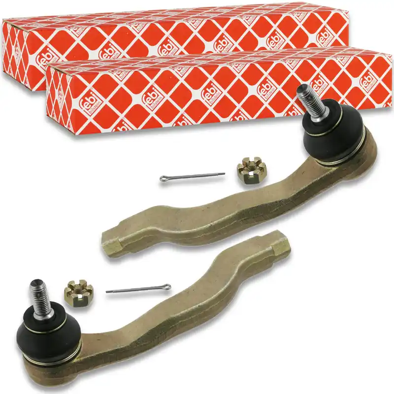 2x Febi Spurstangenendstück mit Kronenmutter passend für Honda Civic 6 CRX CR-V Kostenloser Versand