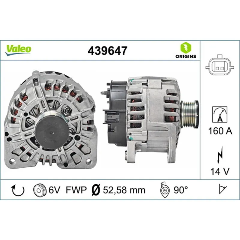 Direkt Vom Hersteller VALEO Generator VALEO ORIGINS - NEW O.E. TECHNOLOGIE 439647