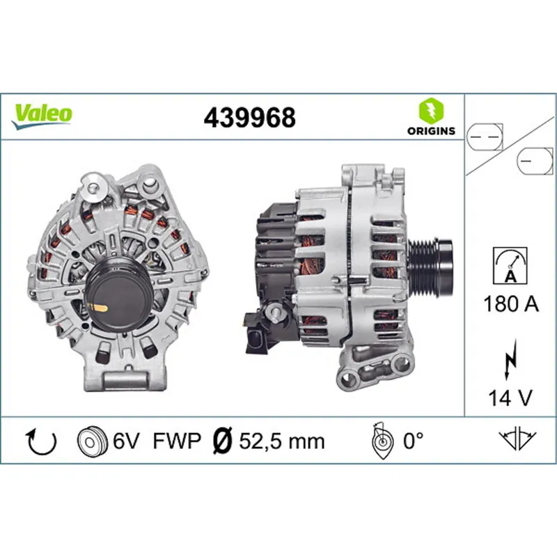 Gratis Versand VALEO Generator VALEO ORIGINS - NEW O.E. TECHNOLOGIE 439968