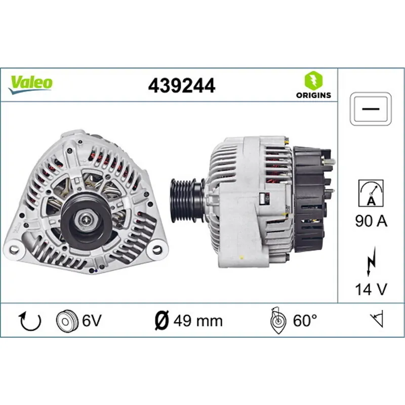 Bestpreis VALEO Generator VALEO ORIGINS - NEW O.E. TECHNOLOGIE 439244