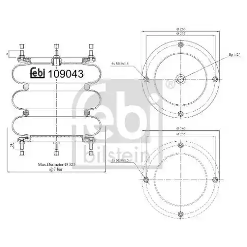 Must-Have FEBI BILSTEIN Federbalg, Luftfederung 109043