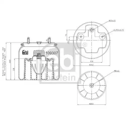 FEBI BILSTEIN Federbalg, Luftfederung 109307 Schnäppchen