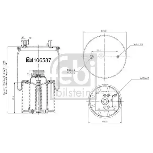 FEBI BILSTEIN Federbalg, Luftfederung 106587 Günstig
